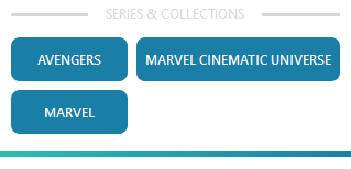 The three categories, only the final tag ("marvel") is followed by a large blank space.