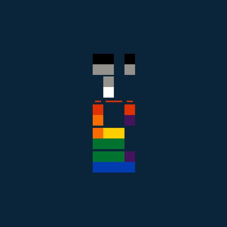 Cover art: A rectangle formed of differently sized, multicoloured blocks, with frequent gaps, set in the middle of a dark blue square. The colours broadly run the greyscale gamut (black, grey, white), and then a slightly mixed rainbow, without clear purpose.